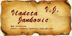 Vladeta Janković vizit kartica
